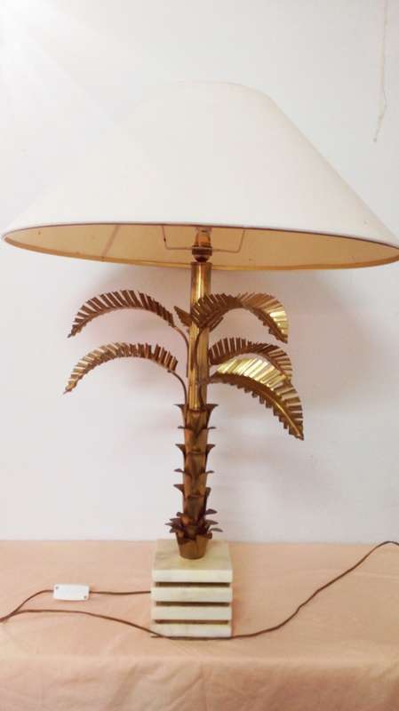 Vintage Marble and brass lamp